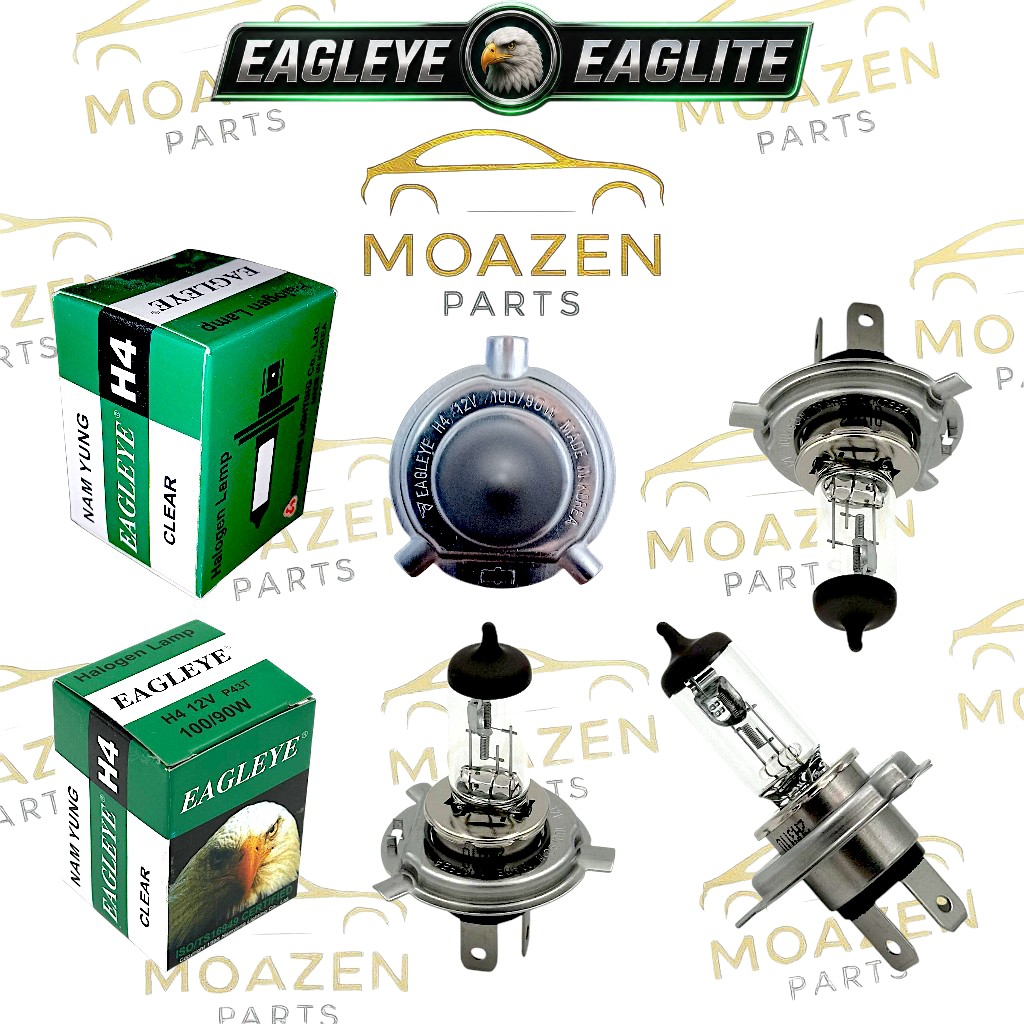 لامپ هالوژن EAGLITE (عقاب _ کره‌ای) مدل (H4) – 12 ولت 100/90 وات