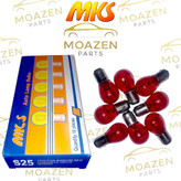 لامپ خودرو دو کنتاکت MKS مدل (S25) – 12 ولت 21/5 وات – قرمز – مخصوص چراغ عقب و ترمز
