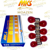 لامپ خودرو دو کنتاکت MKS مدل (S25) – 12 ولت 21/5 وات – قرمز – مخصوص چراغ عقب و ترمز