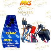 آفتامات چراغ آماده کامل MKS مدل H4 یونیورسال – دو رله 80 آمپر به همراه سیم کشی