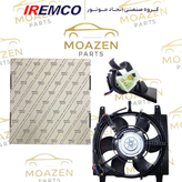 مجموعه کامل موتور فن رادیاتور پراید (دو ۲ دور) برند IREMCO