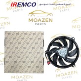 مجموعه کامل موتور فن رادیاتور پژو ۲۰۶ / ۲۰۷ / رانا برند IREMCO