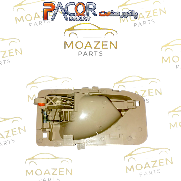 دستگیره درب بازکن داخلی پژو پارس سال بژ روشن سمت چپ (راننده) برند پاکور صنعت (PACOR SANAT)
