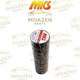 نوار چسب برق مشکی برند MKS مدل PVC ضخامت 0.13 میلی متر، عرض 19 میلی متر و طول 10 متر